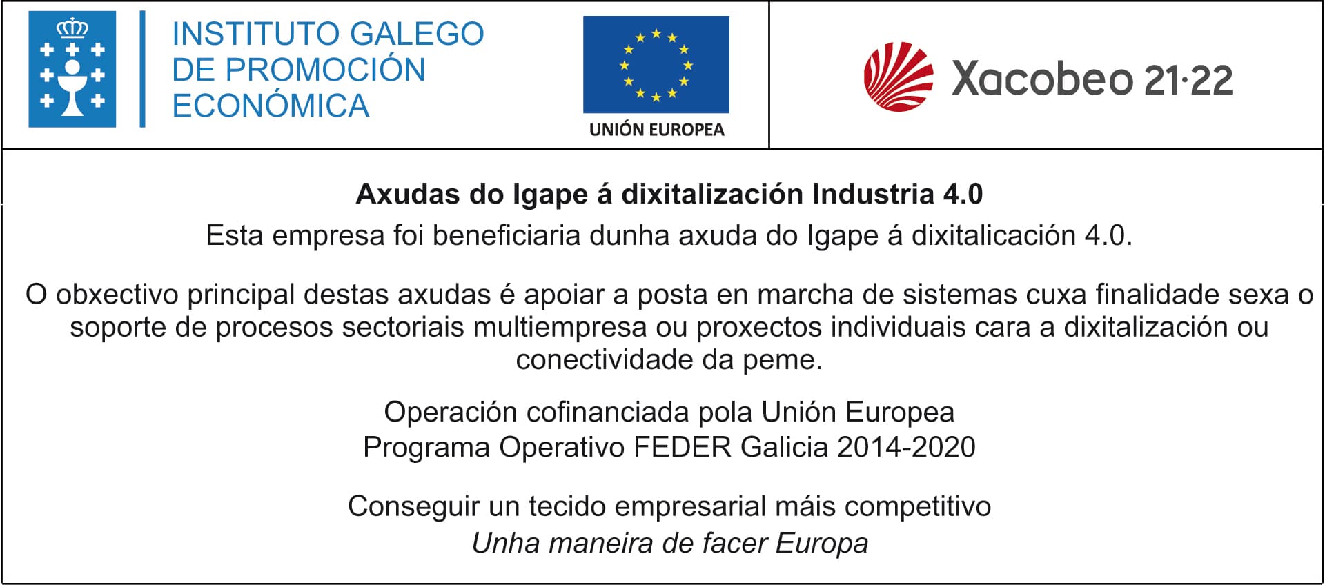 Axudas do Igape á dixitalización Industria